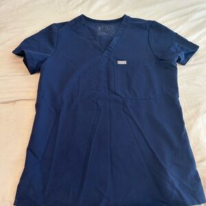 Figs Technical Collection Navy Scrub Top
